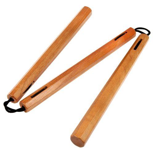 Sansetsukon Three Section Staff Natural 14" (String) - Violent Art Shop