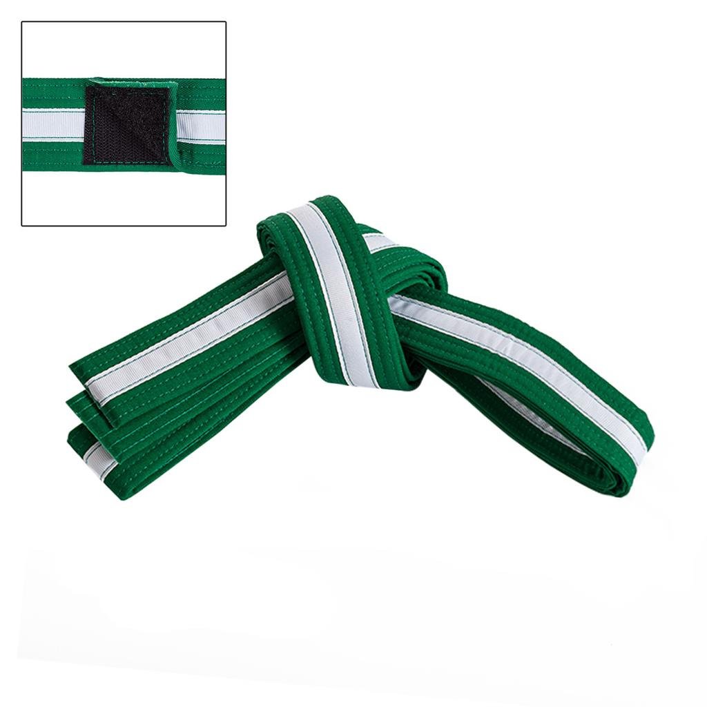 Adjustable White Striped Belt