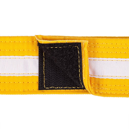 Adjustable White Striped Belt