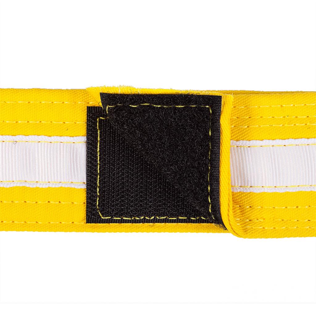 Adjustable White Striped Belt