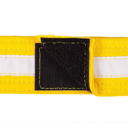 Adjustable White Striped Belt