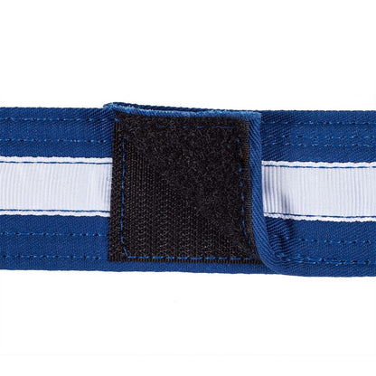 Adjustable White Striped Belt