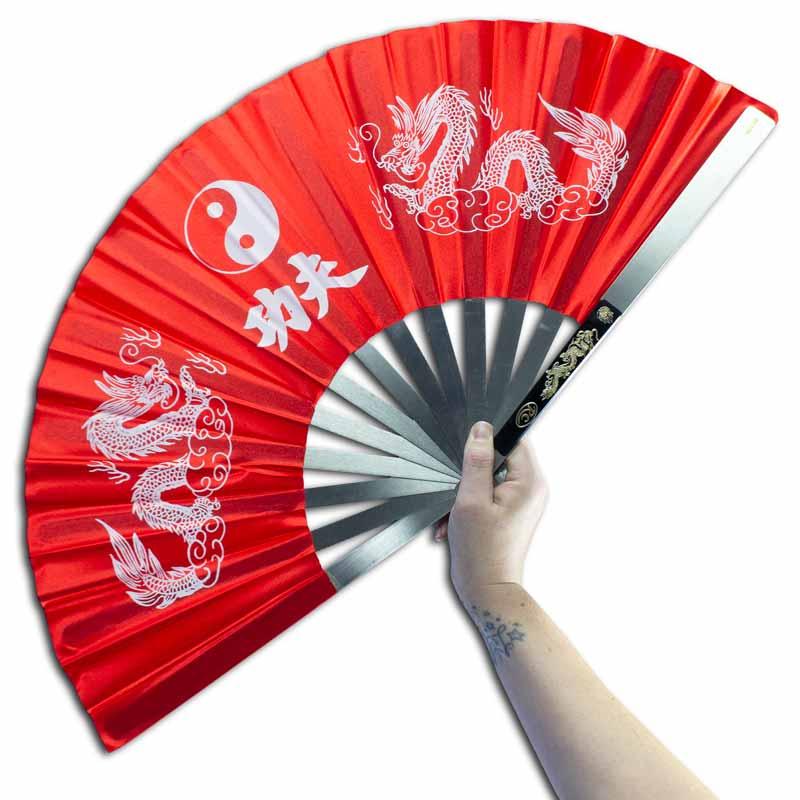 Red Steel Kung Fu Fan - Violent Art Shop