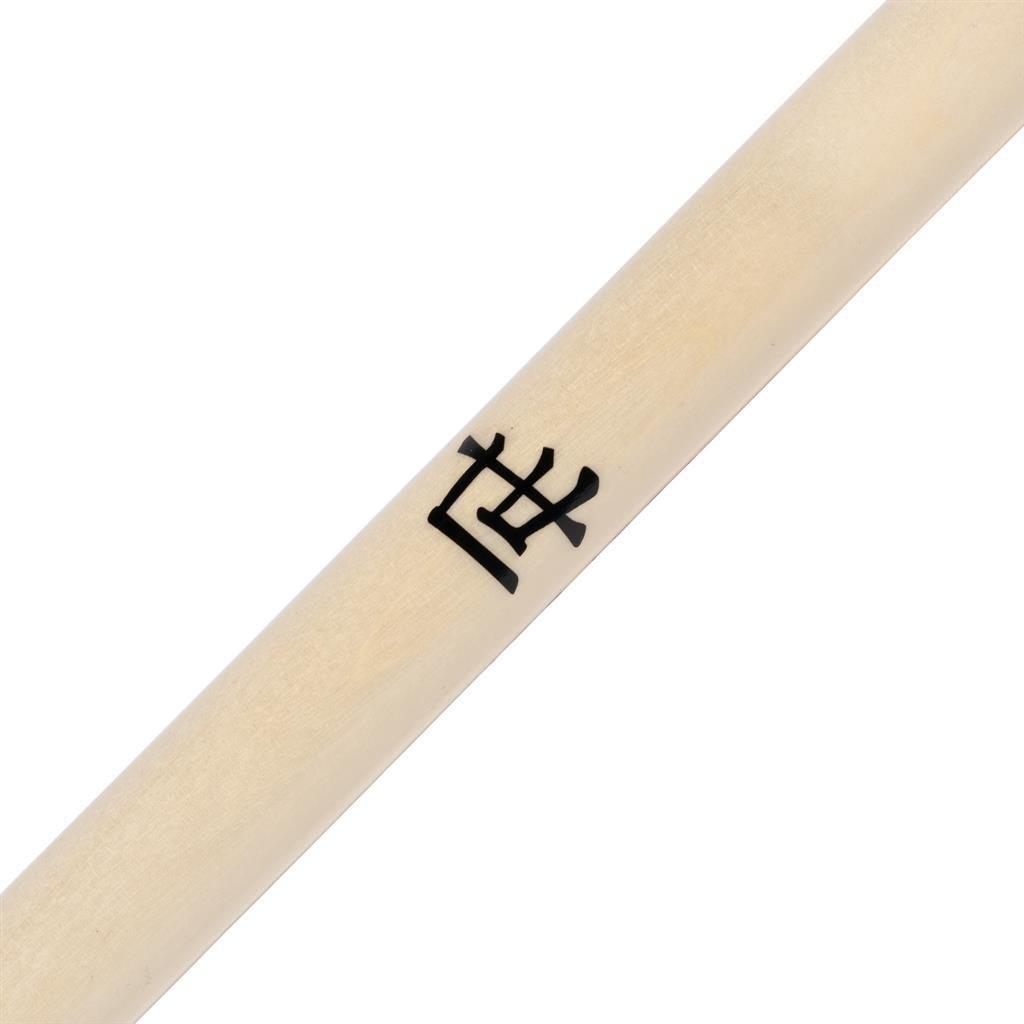 Tapered White Wood Lotus Kanji Bo Staff - Violent Art Shop
