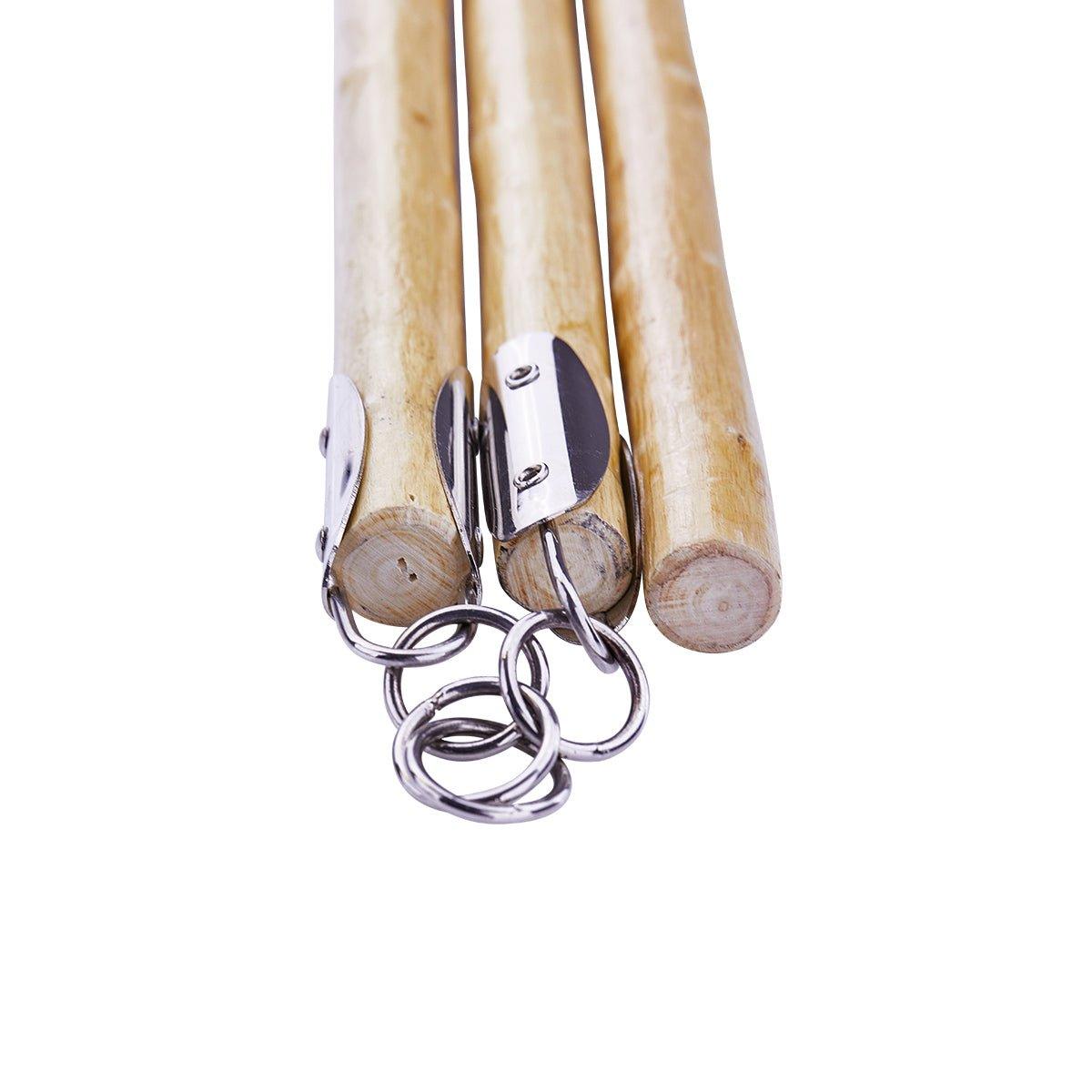 Three Sectional White Wood Staff - Violent Art Shop